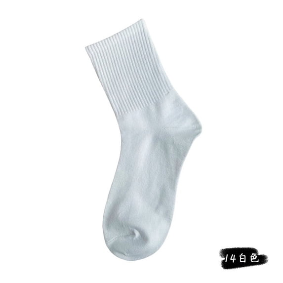 Nvzi-a 10 pairs of Womens Cotton Crew Socks, Thin Soft Comfort Breathable Dress Socks, Above Ankle Crew Socks for Business, Casual,White