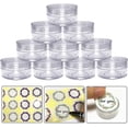 thumbnail image 1 of Nvzi-a 10gram/10ml Round Clear Container Jars with Clear Lids for Lotion, Creams, Toners, Lip Balms, Makeup Samples - BPA Free (20 Pieces Clear), 1 of 3