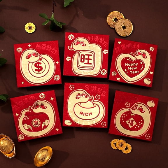 Nvzi-a 12 Pcs Red Envelopes,Money Envelopes for Cash Red Envelopes New Year-Style A