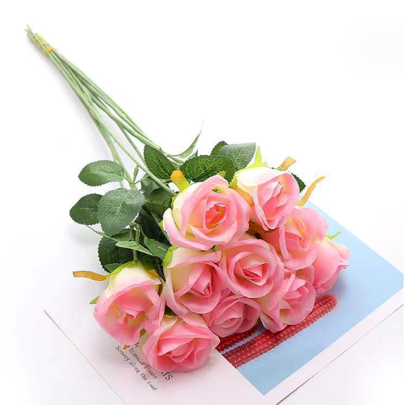 Fatty Farmer 12pcs Snow Mountain Rose Artificial Flowers, Fake flowers, Flores Artificiales Para, Wedding Decor