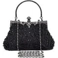 thumbnail image 1 of Nvzi-a 1920s Vintage Beaded Clutch Evening Bags for Women Formal Bridal Wedding Clutch Purse Prom Cocktail Party Handbags, 1 of 2