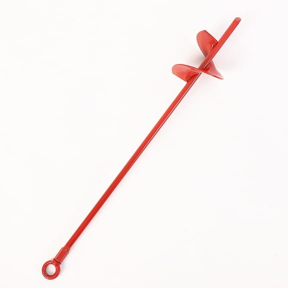 Nvzi-a 2-piece 46cm spiral ground anchor set, heavy-duty metal ground anchor set, wind pile shed anchor hook, used for tent tree swing set, car port trampoline canopy shelter (red)