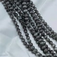 thumbnail image 1 of Nvzi-a 2 pieces of black gray natural stone loose beads hand woven bead DIY jewelry accessories natural stone round bead jewelry accessories -4mm, 1 of 2