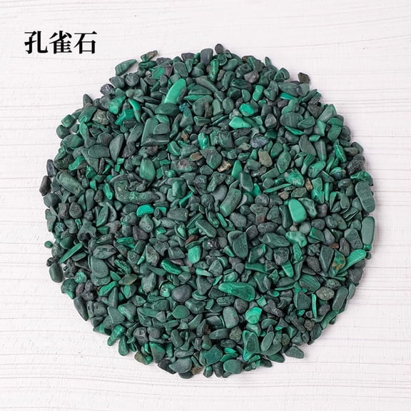 Nvzi-a 200g natural small particle crushed stone demagnetization stone nail art fish tank garden decoration, green natural crystal crushed stone 3-5mm