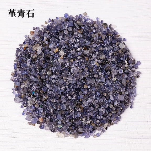 Nvzi-a 200g natural small particle crushed stone demagnetization stone nail art fish tank garden decoration, natural blue crystal crushed stone 3-5mm