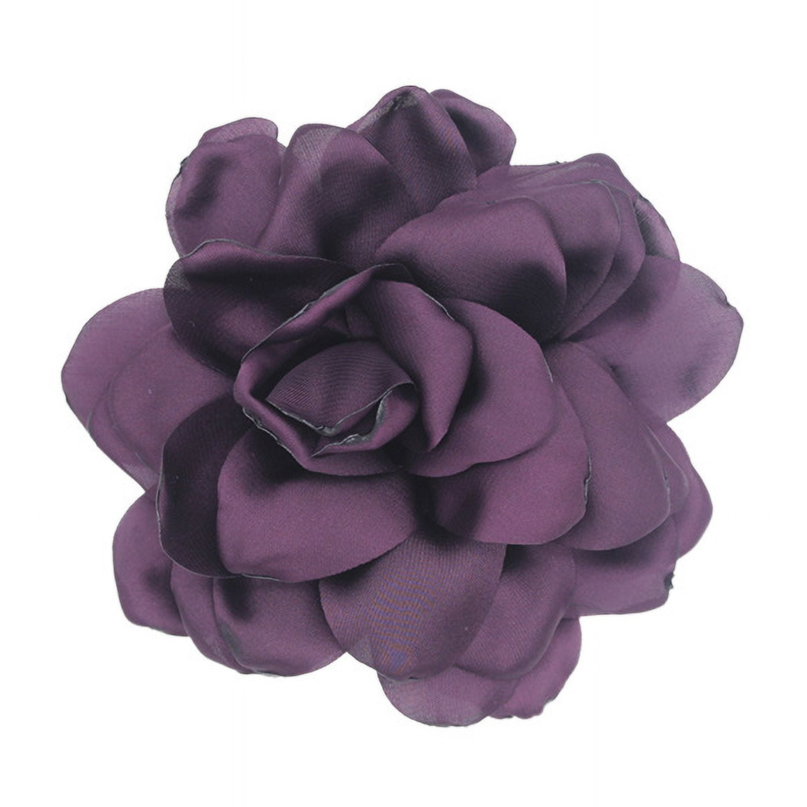 Oversized Satin Rose Brooch - 20mm Large Flower Pin For Wedding, Dress, Suits & Hair Accessories