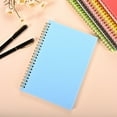 thumbnail image 1 of Nvzi-a 3 Pack Spiral Notebook - A5 Lined Cute Notebook Inches Plastic Waterproof Cover, 60 Sheets/120 Pages - Journals for Study and Notes，Blue, 1 of 3