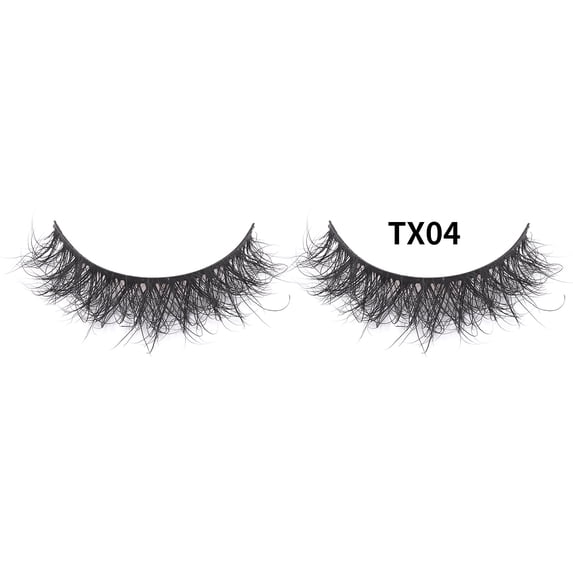 Nvzi-a 3 Pairs Wispy Mink Lashes Fluffy Eye Lashes Natural Look Volume Fake Eyelashes,TX04