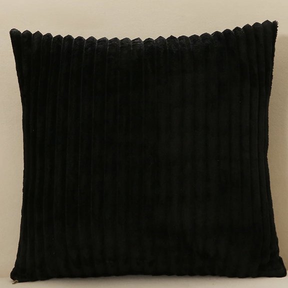 Nvzi-a 3Pcs Simple magic pile pillow case Classic and timeless, pure color simple pillowcase, with any bed is brilliant 17.72x17.72inch(black