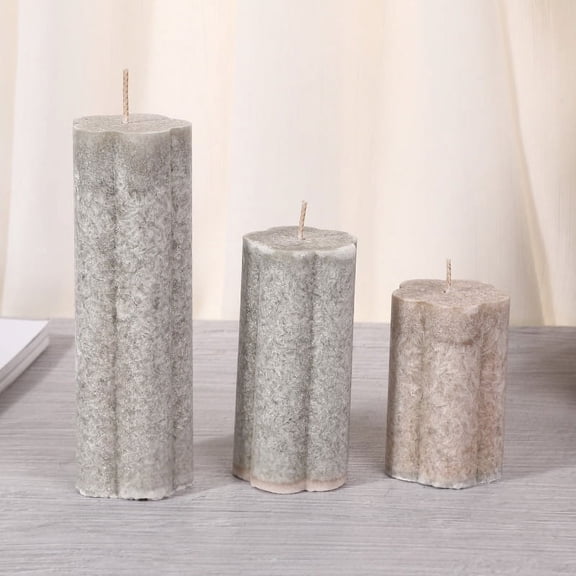 Nvzi-a 3pcs Scented Candles,Candles for Home Scented,Aromatherapy Candle,Home Decor Candle,for Family Gatherings Festive Candles,Birthday Gift for Friends,Gift for Christmas Day (Grey)