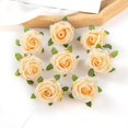 thumbnail image 1 of Nvzi-a 50pcs Rose Artificial Flowers Bulk, 1.6 Inch Small Silk Fake Rose Head Decorations, Crafts, Wedding Centerpieces Bridal Shower Home Decor (Light Yellow), 1 of 4