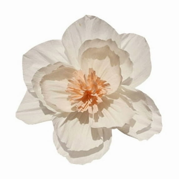 Nvzi-a 6Pcs 12in Crepe Paper Flowers Decoration for Wall, Flowers for Wedding Decor,Flower Backdrop Decor,Baby Shower,Birthday Party,Photo Backdrop,Archway Decor, Nursery Wall Decor,White