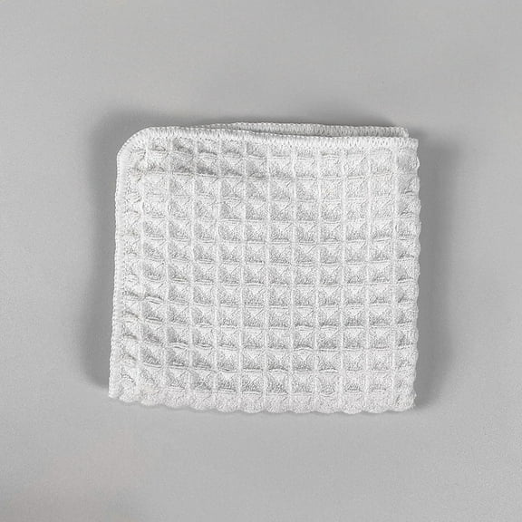 Nvzi-a 6pcs 15.74'' X 15.74''Waffle Pattern Cleaning Cloths, Reusable Absorbent Microfiber Cleaning Towels, Ultra Soft Microfiber Kitchen Cleaning Rags,White