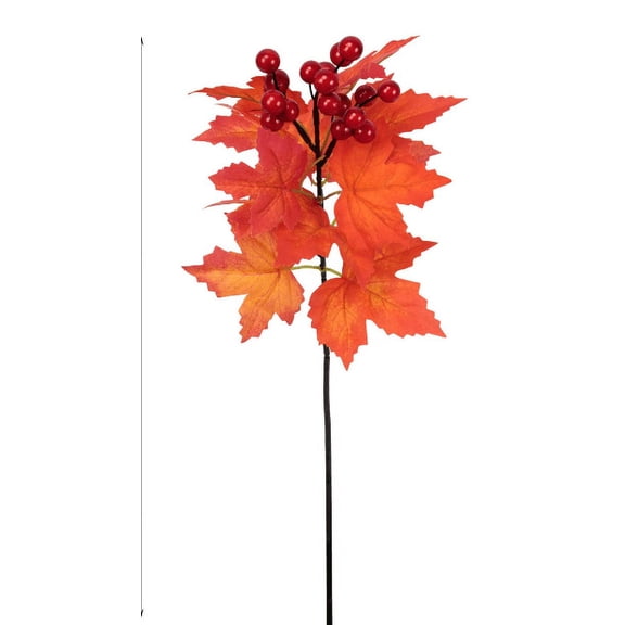 Fatty Farmer 6pcs Red Maple Leaf Artificial Flowers, Flores Artificiales Para, Wedding Decor