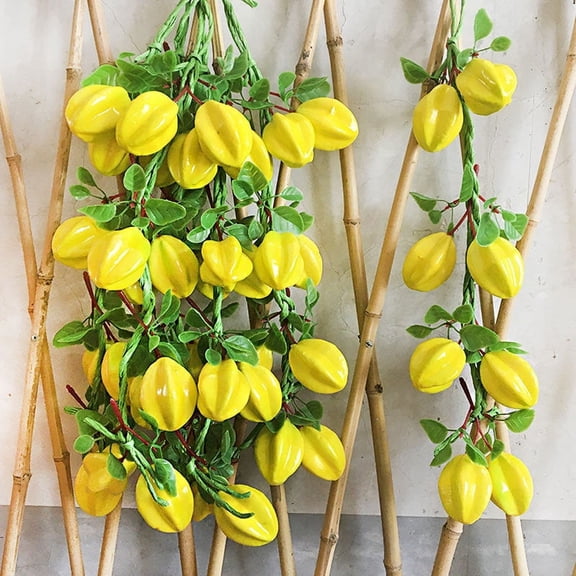 Nvzi-a Artificial Fruits Pack Fruit kebabs, Fake Fruit Set Foam Fruit for Decor, Decorative Fruit for Home Party Vase Fillers Photography Props (carambola,5pcs)