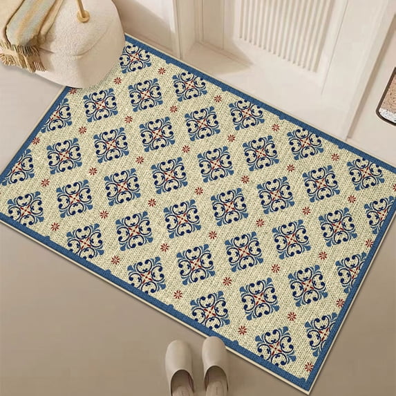 Nvzi-a Bathroom Rug Mat , Non-Slip Plush Shaggy Bath Carpet, Machine Wash Dry, Bath Mats for Bathroom Floor, Tub and Shower, Bathroom Runner Bathmat Accessories Decor 15*23inch (B)