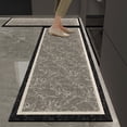 thumbnail image 1 of Nvzi-a Bathroom Rug Mat , Non-Slip Plush Shaggy Bath Carpet, Machine Wash Dry, Bath Mats for Bathroom Floor, Tub and Shower, Bathroom Runner Bathmat Accessories Decor 15*47inch (Grey), 1 of 4