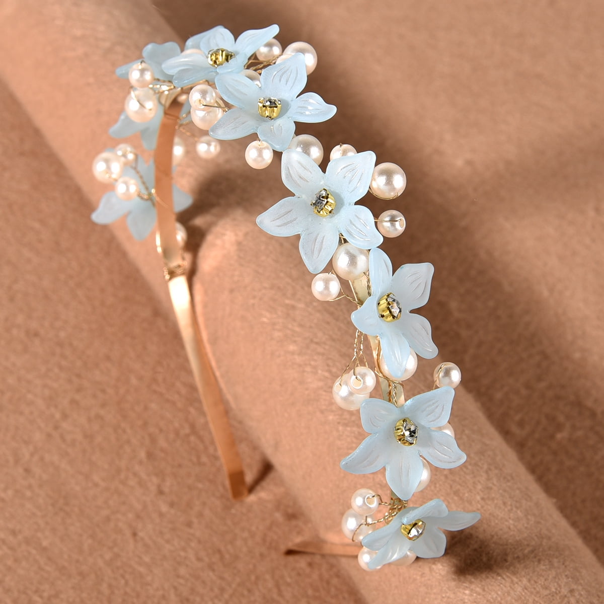 Nvzi-a Bridal Flower Wedding Hair Pins Crystal Pearl Hair  display picture 2