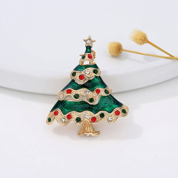 Nvzi-a Christmas Brooch, Vintage Christmas Jewelry for Women,Brooch Pins for Women,Christmas Pins and Brooches for Women-Style B