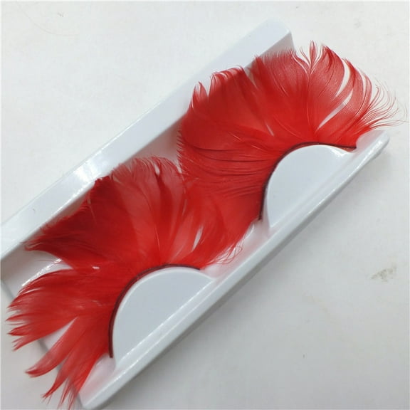 Nvzi-a Colored Eyelashes Mink Lashes , Fluffy Colorful Lash Clusters, Dramatic Long Thick Cat Fox Eye Lashes Full Curly False Eyelash, Curl Salon Extensions Strip 1 pairA45