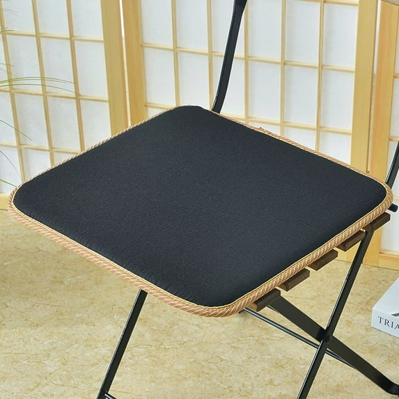 Nvzi-a Cushion Garden Terrace Home Kitchen Office Thick Comfortable Cushion 2PCS , Black, 16 * 16 inches