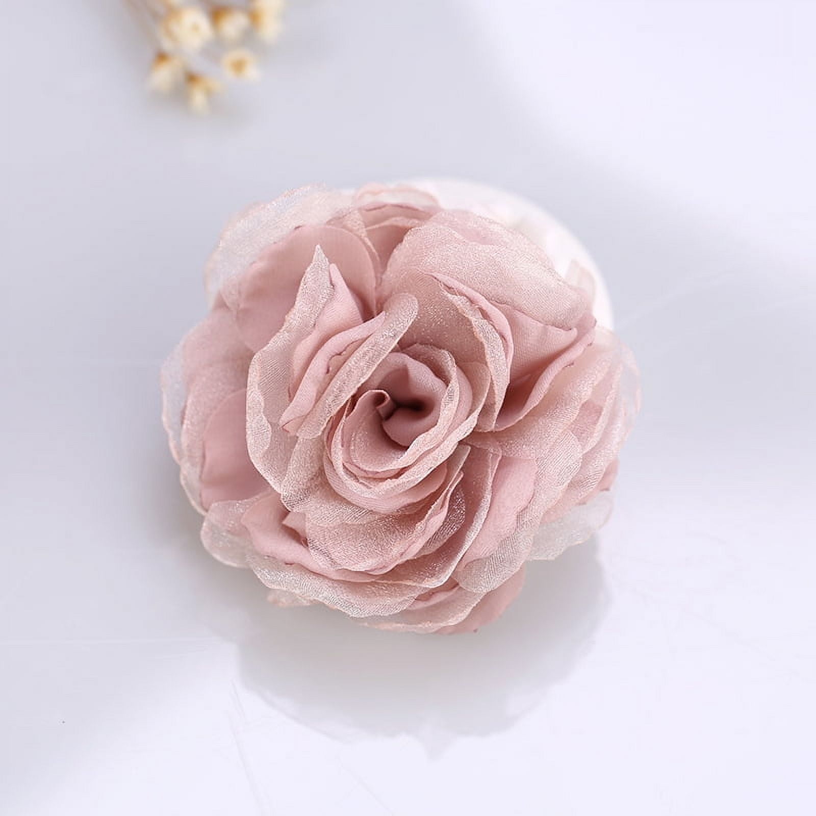 silk flower brooch for dress Silk flower brooch with fringes RASARIO Online Boutique