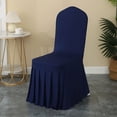 thumbnail image 1 of Nvzi-a Dining Room Chair Covers Set of 2, Stretch Slipcovers with Skirt Super Fit Spandex Chair Seat Protector Cover for Dining Room, Hotel, Ceremony (Dark Blue), 1 of 5