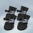 thumbnail image 1 of Nvzi-a Dog Boots Paw Protector, Anti-Slip Winter Dog Shoes with Reflective Straps for Small Medium Dogs ，Size 4,4PCS，Black, 1 of 4
