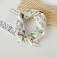 thumbnail image 1 of Nvzi-a Elegant Personalized Scarf Small Square Scarf Spring New European and American Headband Versatile Printed Cotton and Hemp Scarf -1 Piece (White), 1 of 1