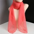 thumbnail image 1 of Nvzi-a Elegant Personalized Scarf, Solid Color Scarf Thin Chiffon Scarf Versatile Square Decorative Scarf (Light Red), 1 of 1