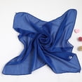 thumbnail image 1 of Nvzi-a Elegant Personalized Scarf, Summer Chiffon Solid Color Square Scarf Simulation Silk Scarf, Scarf Decoration Scarf (Dark Blue), 1 of 2