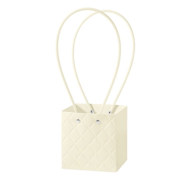Nvzi-a Gifts, flowers, gift boxes, packaging bags, waterproof three-dimensional embossed flower packaging bags, gift bags (beige square)