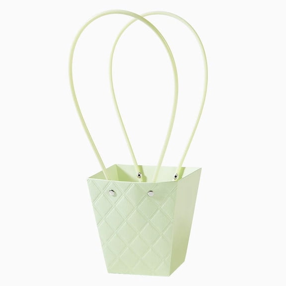 Nvzi-a Gifts, flowers, gift boxes, packaging bags, waterproof three-dimensional embossed flower packaging bags, gift bags (light green trapezoidal)