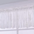 thumbnail image 1 of Nvzi-a Lace Sheer Kitchen Cafe Curtain Valance Floral Embroidered Rod Pocket Short Curtain for Small Window 1 Piece (51" x 16", White), 1 of 4