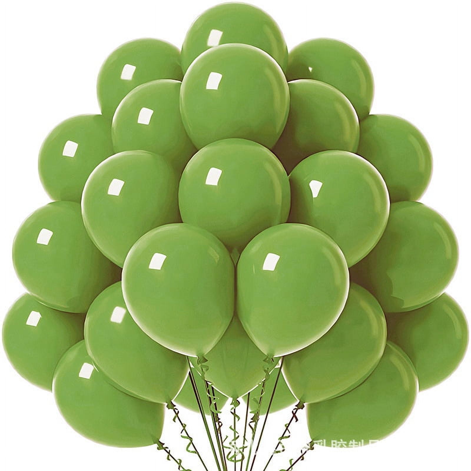 Nvzi-a Matte Balloons 10 inch, 60 Pcs Latex Party Balloons Helium Quality for Birthday Graduation Baby Shower Baseball Nautical Wedding Party Decorations Olive Green