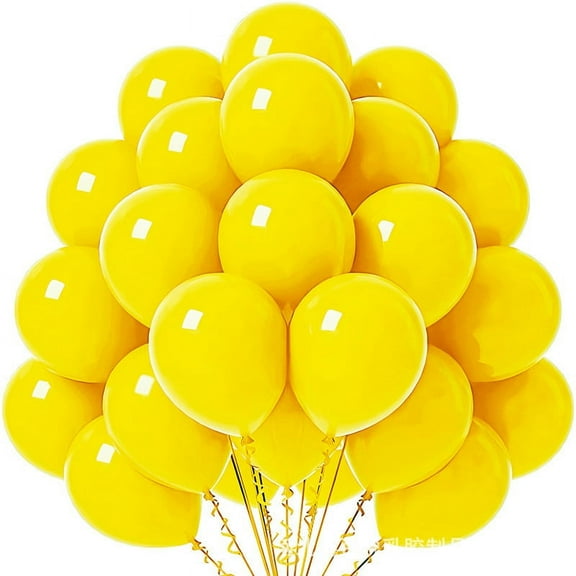 Nvzi-a Matte Balloons 10 inch, 60 Pcs Latex Party Balloons Helium Quality for Birthday Graduation Baby Shower Baseball Nautical Wedding Party Decorations Yellow