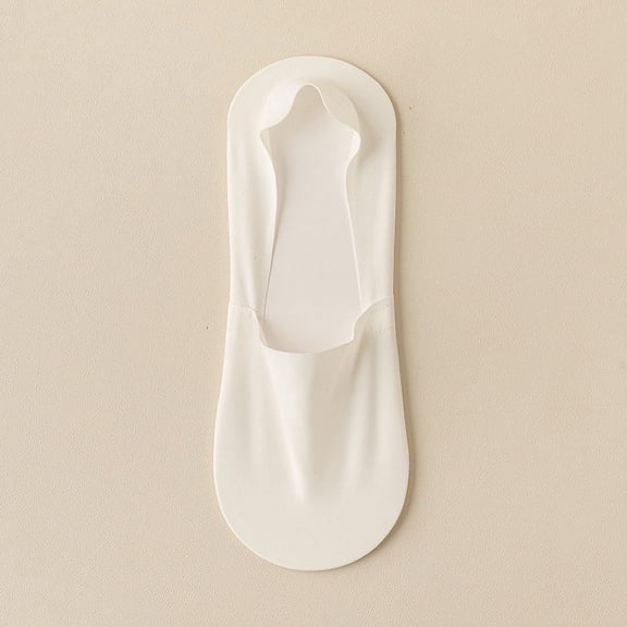 Fatty Farmer Mens No Show Socks Non-Slip Grips Casual Low Cut Boat Sock 6 Pack，White