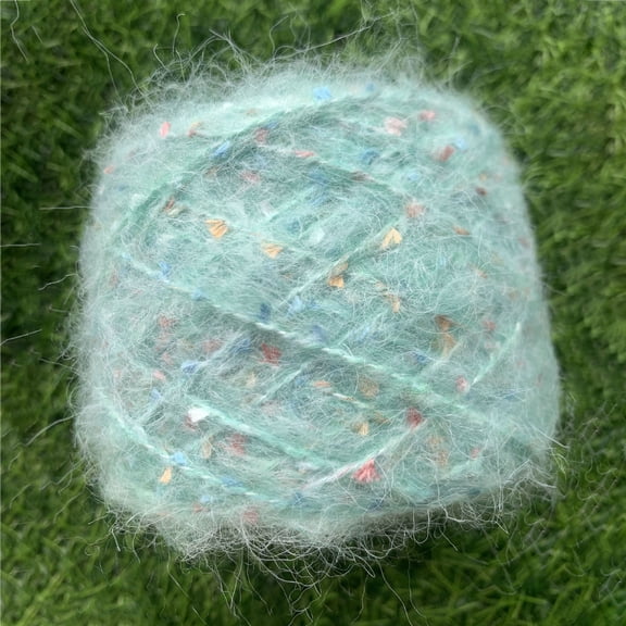 Nvzi-a Soft Plush Wool Acrylic Fancy Loop Yarn for Doll Hair Making,Crochet Knitting,Needle Felting Doll Hair | Curly Hair Coils of Wool Felt Carded Sheep Wool,Roving,Fiber(50g，A74)