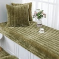 thumbnail image 1 of Nvzi-a Solid Color Plush Table Runner,Faux Sheepskin Decorative Shaggy Dresser Scarf,Not-Slip Desk Pad,Luxury False Fur Dresser Tablecloth-Moss 110x210cm(43.31x82.68inch), 1 of 1