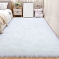 thumbnail image 1 of Nvzi-a Solid Color Plush Table Runner,Faux Sheepskin Decorative Shaggy Dresser Scarf,Not-Slip Desk Pad,Luxury False Fur Dresser Tablecloth-white 40x40cm(15.75x15.75inch), 1 of 3