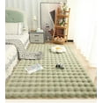 thumbnail image 1 of Nvzi-a Solid Color Plush Table Runner,Faux Sheepskin Decorative Shaggy Dresser Scarf,Not-Slip Desk Pad,Luxury False Fur Dresser Tablecloth-Matcha green 50x80cm(19.69x31.5inch), 1 of 3