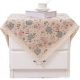 thumbnail image 1 of Nvzi-a Square Tablecloth,Nightstand Tablecloth,Side Table Cover,Table Cloth for Bedside Table/Nightstand/Night Table/Tea Table/End Table/Dressers,Table Dustcover Doilies for Furniture ( khaki), 1 of 4