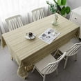thumbnail image 1 of Nvzi-a Table Cloth Cotton Linen Tablecloth Wrinkle Free Stitching Tassel Tablecloth Rectangle Table Cloth for Dinning Kitchen Tabletop Decoration (Almond Yellow, Square,55 x 55 Inch), 1 of 3