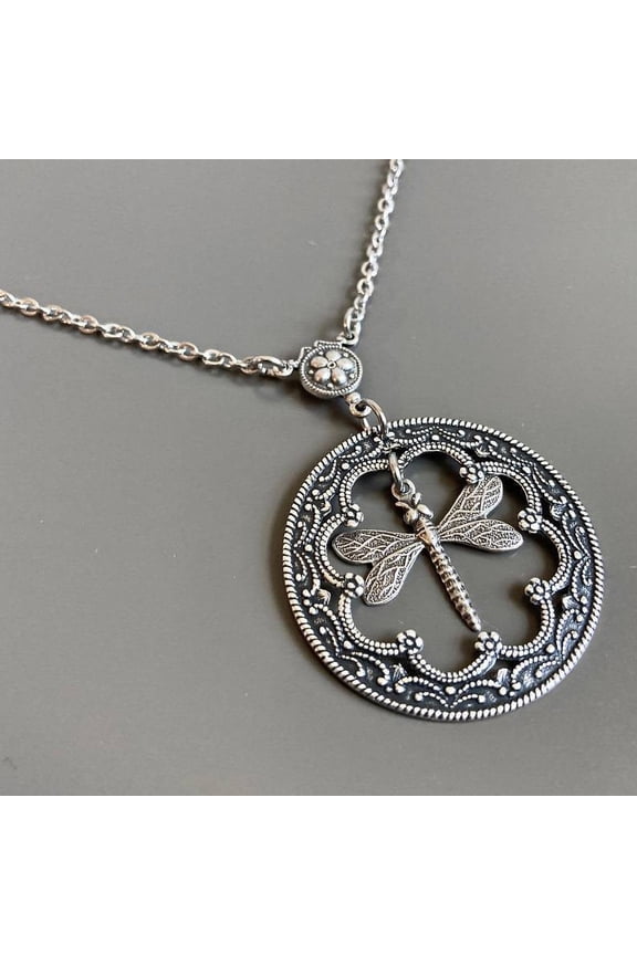 Nvzi-a Vintage Necklace Fashion Jewelry Sweater Chain Necklace Handmade Jewelry for Women (Silvery)