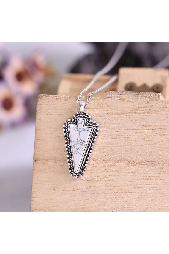 Retro Necklace Fashion Jewelry Sweater Chain Necklace Women's Handmade Jewelry, White