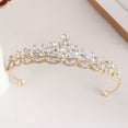 thumbnail image 1 of Nvzi-a Wedding Tiara for Bride Princess Tiara Headband Bridal Crown,Crystal Rhinestone Hair Jewelry Decor for Queen Girl Bride Birthday Prom Wedding Pageant Halloween Costume Party(Gold), 1 of 2