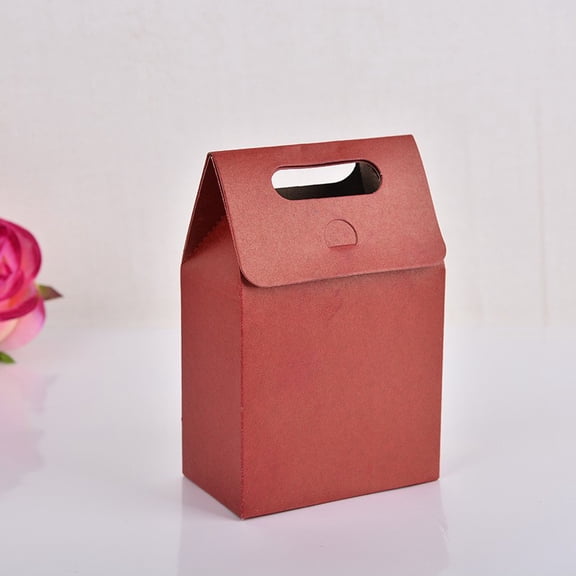 Nvzi-a gift, gift box packaging bag, vintage kraft paper gift bag, (large, red)