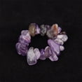 thumbnail image 1 of Nvzi-a natural handmade ring, suitable for men and women to wear, hand worn irregular natural gravel elastic ring (purple), 1 of 1