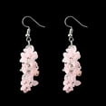 thumbnail image 1 of Nvzi-a personalized natural stone earrings, irregular natural stone tassels long hanging earrings (pink), 1 of 1