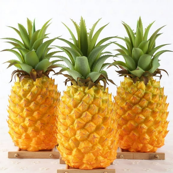 Nvzi artificial pineapple, realistic artificial fruit artificial pineapple, used for home cabinet table party decoration (10.2 inches)
